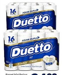 Papel higiênico Duetto fit