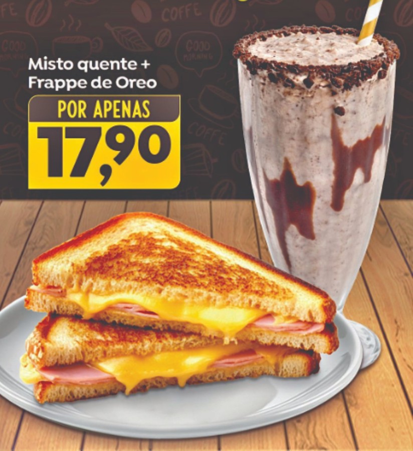 Combo Misto Quente + Frappe de Oreo